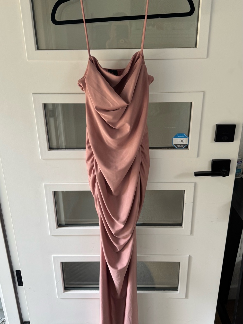 Windsor Draped Strapless Slip Dress in Dusty Mauve